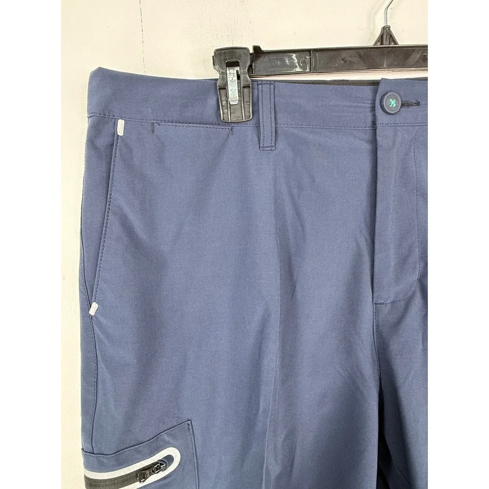 Tommy Bahama IslandZone Mens Size 36 Navy Blue Cargo Performance Golf Shorts